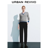  URBAN REVIVO 简约休闲 女士直筒裤