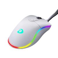 达尔优 LM113 有线RGB发光鼠标 白色+桌垫