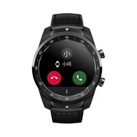 TicWatch Pro WF11016 eSIM智能手表 45mm 黑色铝合金表壳 黑色皮革表带（北斗、GPS、心率、指南针）