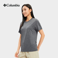 Columbia 户外春夏情侣吸湿排汗透气运动圆领短袖T恤AE1419 011男女通用