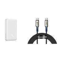  BASEUS/倍思 磁吸无线快充套装+苹果15快充PD线  10000mAh