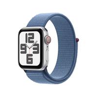 Apple Watch SE 2023款 GPS+蜂窝网络 银色铝金属 40mm 凛蓝色回环式运动型表带 智能手表