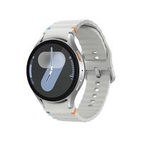 SAMSUNG 三星 蓝牙版 智能手表 44mm 幻羽银 蓝宝石水晶玻璃 白色 硅胶