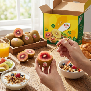 每粒3.3元！：佳沛 当季新西兰阳光红奇异果12粒 单果80-88g 礼盒装