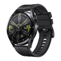 华为 Watch GT3 蓝牙通话 46mm 黑氟橡胶表带 智能手表