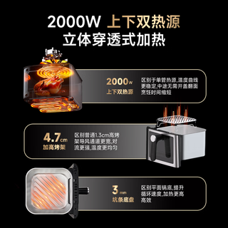  Westinghouse/西屋电气 上下管加热 空气炸锅烤箱一体机