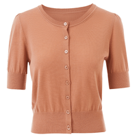  LANCY FROM25/朗姿 绵羊毛材质 女士针织开衫