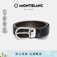 万宝龙 MONT BLANC 万宝龙 经典系列 男士牛皮针扣腰带 38157/128135 黑色