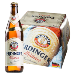 Weingut Erbeldinger 艾丁格（Erdinger）德国进口精酿啤酒小麦无醇无酒精啤酒330mL瓶装整箱 12瓶艾丁格无醇啤酒