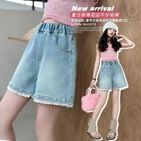 QITA 女童牛仔短裤新2026夏装洋气儿童中大童休闲百搭花边珠子薄款热裤