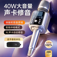 金运 H9唱歌话筒音响一体机家用k歌麦克风音箱蓝牙声卡家庭ktv直播