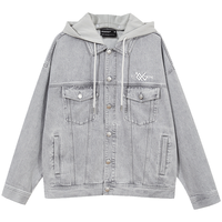 JACK&JONES/杰克琼斯 oversized 男士牛仔外套 可拆卸连帽