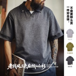 马登 【复古工潮】复古男士短袖T恤 宽松休闲百搭半袖