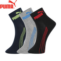 PUMA 男士运动休闲款透气吸汗中筒棉袜  3双
