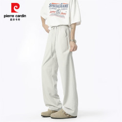 皮尔·卡丹 夏季肌理冰丝裤男  港风宽松直筒凉感  显瘦薄款速干空调裤