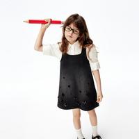 Little MO&CO. 童装春秋装女童无袖牛仔连衣裙吊带裙裙子