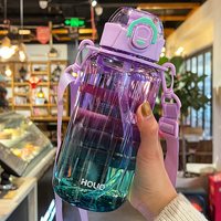 移动端：GULOO 0838 PC耐高温吸管杯 2000ml 紫色