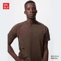 优衣库 男女装圆领T恤SUPIMA COTTON短袖纯棉质感475357 38 深褐色 XS