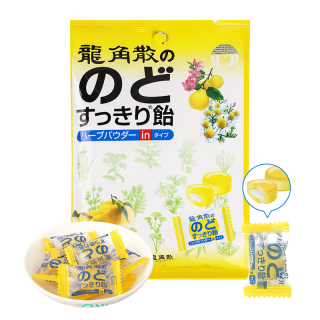 龍角散 夹心草本润喉糖 柚子味 80g*5袋
