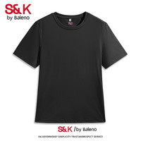  Baleno/班尼路 凉感 女士短袖T恤 黑-纯色 M