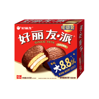 今日必买：好丽友 经典 巧克力派 12枚装 445g