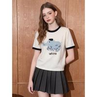 BANANA BABY 2026年春夏减龄百搭透气薄款圆领短袖针织衫