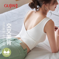 古今 交叉美背文胸 一体带胸垫吊带