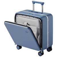  mixi/米熙 前开盖铝框 男士行李箱 18英寸 登机箱-独立笔记本隔层