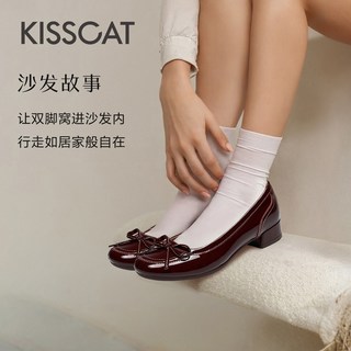  KISSCAT/接吻猫 真皮 女士单鞋