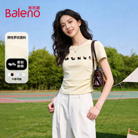  Baleno/班尼路 侧腰抽褶显瘦 女士短袖T恤