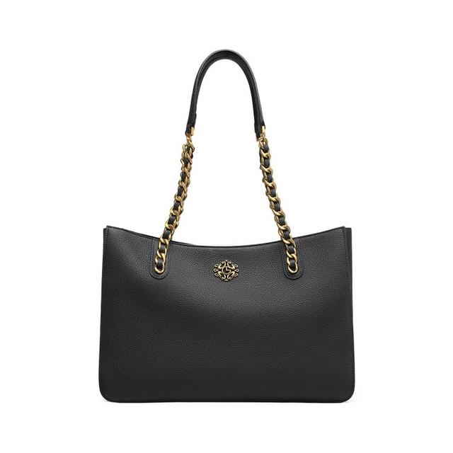 金利来 女士单肩包 牛皮手提包 链条托特包