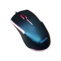 PHILIPS 飞利浦 SPK9212 有线鼠标 6400DPI RGB 黑色