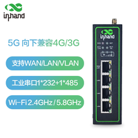 inhand/映翰通 IR624 远程云管理 工业级5G无线路由器 4网口 串口透传 wifi双频 有线宽带 双SIM卡