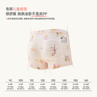  Q21 抗菌透气 儿童内裤 110 体重31~36斤 【女平角3条】森林小屋/淡粉/奶黄