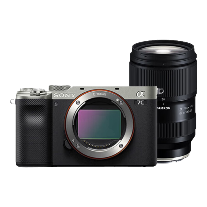  SONY/索尼 Vlog视频直播 全画幅微单数码相机+腾龙28-75F2.8二代 A7C银色+腾龙28-75F2.8二代