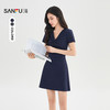 SANFU 女装连衣裙胸口扭结设计 517702