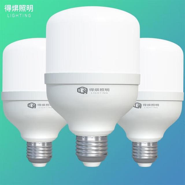 得焺 led灯泡超亮节能灯室内照明灯工厂大功率螺口工业园区E27灯泡 白光20 -E27螺口-1只装