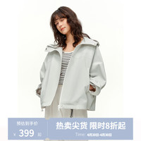 独束 女装连帽休闲时尚夹克2026年春季复古运动短外套