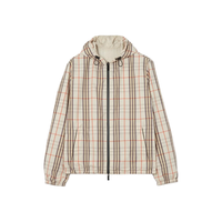 BURBERRY 男装 双面两穿格纹连帽外套夹克