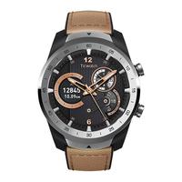 TicWatch Pro 4G版 智能手表 45mm 黑色 浅棕色皮革表带 ( Esim通话、北斗定位)