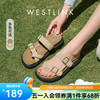 西遇 厚底勃肯凉拖鞋女外穿夏季新款平底夹脚海边超火沙滩鞋