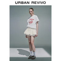  URBAN REVIVO 撞色印花 女士短袖T恤
