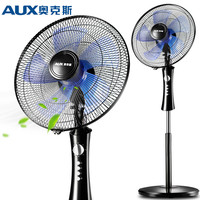 奥克斯 电风扇FS1603家用床头定时落地扇 节能立式办公室轻音风扇 黑色