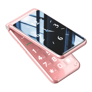 纽曼 W90 4G全网通翻盖手机 玫瑰金
