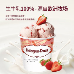 哈根达斯 Haagen-Dazs）草莓冰淇淋460ML/桶