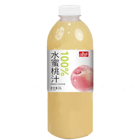 椰子泡泡 鲜果压榨果汁100%水蜜桃汁 1L