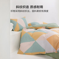 水星家纺 100%全棉艺术印花被套 里尔 150cm*210cm