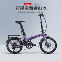 凤凰 可拆卸锂电助力折叠电动自行车
