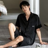 猫人 顺滑冰雪丝 男士睡衣套装