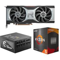 MSI 微星 RX 6700 XT 显卡+AMD R5-5600X+850W 显卡电源CPU 套装